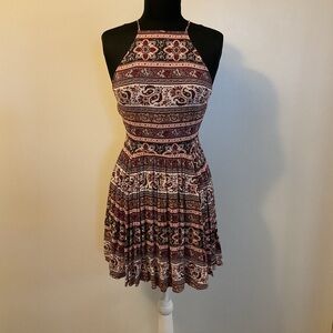 5. NWT American Eagle Outfitter Halter Neck Paisley Short Dress Size Small